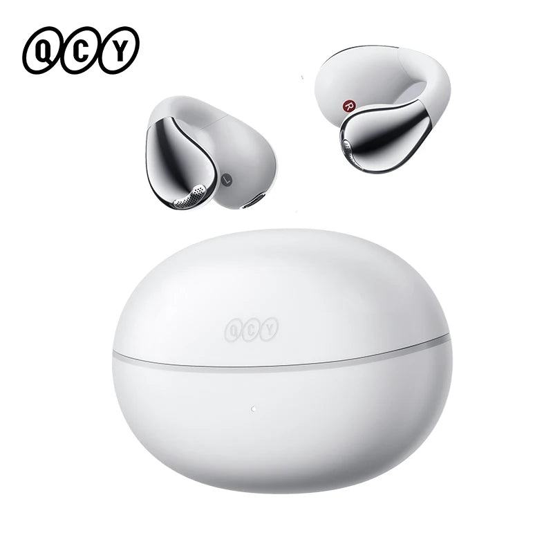 Crossky C30S Open Ear Wireless Earphones Hi-Res with LDAC Ear Clip Earbuds Bluetooth 6.0 Clip on OWS Sports Headphones 40Hrs
